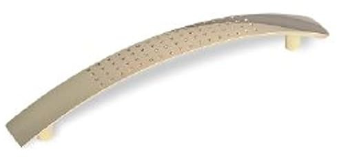 SIRO Möbelgriff Kaufbeuren, Klassisch, Vintage, Druckguss glänzend vermessingt, 160 mm x 29 mm x 17 mm, LA 128 mm, 878-160ZN5