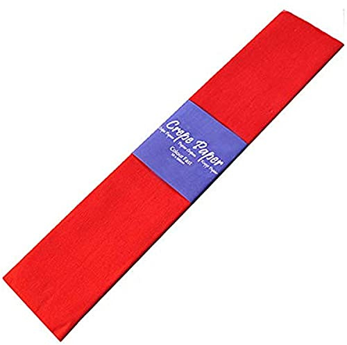 Diamante Crafts Crepe Paper - Red, 3m x 0.5m, 17gsm, Decorative