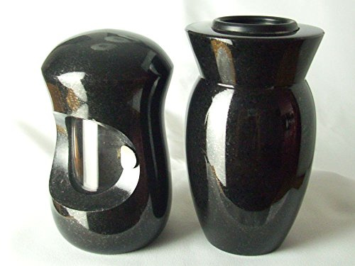 D4G Design4Grab designgrab Pierre Tombale Petit Comprenant Tombe Lampe et Vase, Lampes funéraire Tombe Lampe Lampe de Cimetière lumière