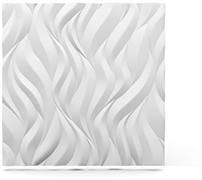 Deccart - 3D Wandpaneele Deckenverkleidung Paneele Deckenplatten Wall Deko Panel Wand Styropor Wandverkleidung Decke Panels Polystyrol FLAMES, 60x60cm, 7 Stück