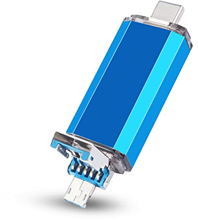 Clé USB Maikou, 3 en 1 USB 3.0/Type-C/Micro-Port Drive Fournitures informatiques 32-256 Go, Stockage Externe pour Sauvegarde/Transfert(32 Go)