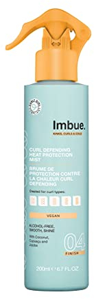 Imbue Curl Defending Hair Heat Protection Mist/Spray Vegan and Curly Girl Compliant 200 ML Paraben Free Heat Defense, for Dry Damaged Hair