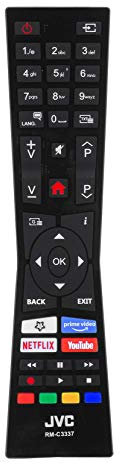 Genuine Replacement Remote control fits for JVC LT-50VU8155 LED-Fernseher 50 4K Ultra HD, Smart-TV