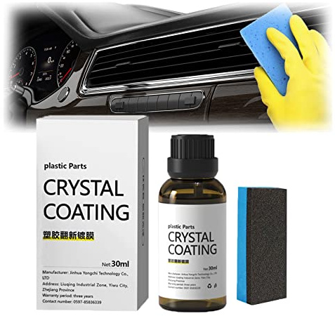 Cristal Coating para Plástico Del Car, Plastic Parts Crystal Coating, Crystal Coating for Car, Plastic Parts Refurbish Agent for Car, Long Lasting Car Plastic Plating Refurbishing Agent (1Pcs)