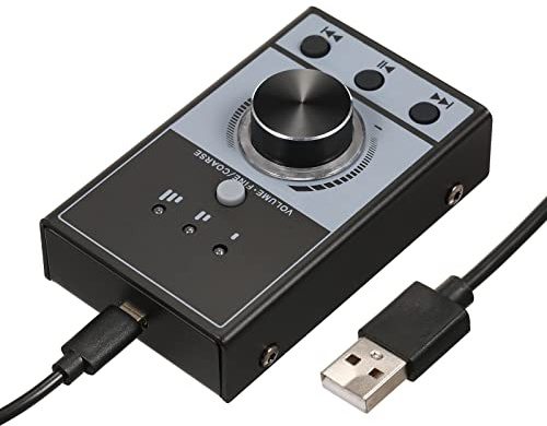 Contrôleur de volume multimédia USB pour ordinateur, bouton de contrôle USB, haut-parleur d'ordinateur, réglage audio, contrôleur de volume, sourdine en un clic, 3 modes de contrôle du volume,
