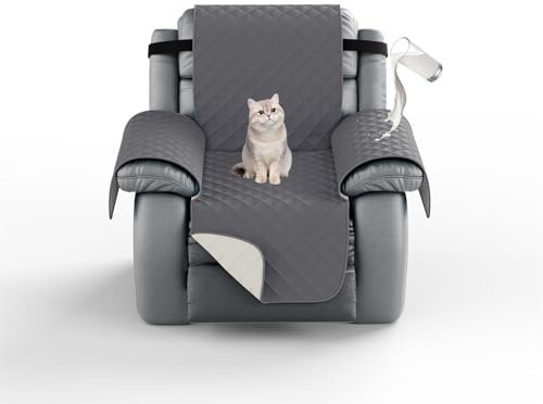 HonunG Sessel überzug, Wende Sesselschoner Sesselauflage Relax mit Armlehnen und Taschen,Sofa Bezug,Anti-Rutsch Wasserdicht Waschbar Für 1 Sitzer Liegesessel, Sessel,Fernsehsessel (#6,S)
