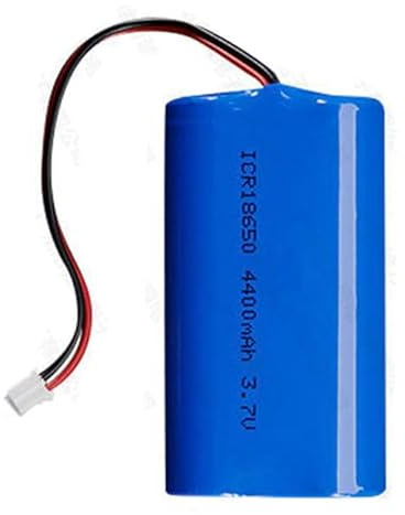 BaYte Batería de Iones de Litio 18650, batería Recargable de 3,7 V, 4400 mAh, con Enchufe XH 2P, 1 Unidad