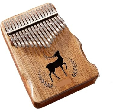 17 Keys Kalimba Thumb Piano Musical Instruments Kalimba Piano Festival Gift Daumenklavier(Beige)