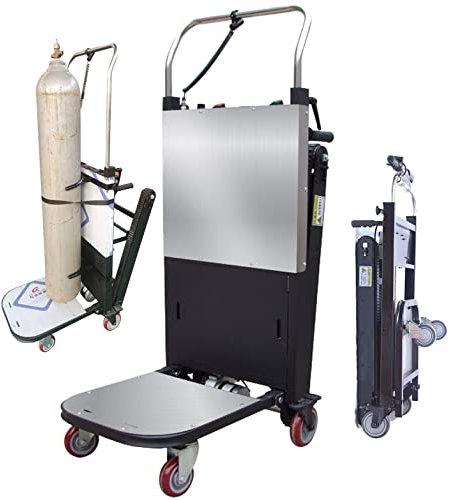 Carrello Saliscale Elettrico Carrello elettrico a mano, carrello saliscale elettrico, carrello per sacchi, carrello per scale per impieghi gravosi da 550 W, tempo di utilizzo: 5-10 ore, cari