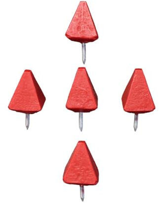 Jaspers Kerzen Osternägel für Osterkerze Wachs mit Nagel eingegossen Rot 35/35 mm, 5 Stück