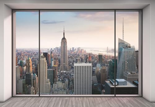 Fotomurales Decorativos Nueva York Papel Pintado 350x256 cm 3D Mural Nueva York Murales Póster Pared No Tejido Dormitorio Salón Paredes Decoración Fotomural Panorámico q880