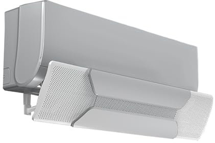 ZKBDBWTR Ajustable Deflector de Viento de Aire Acondicionado, Facilita la Circulación del Aire Frío/Caliente, Deflector de Viento de Aire Acondicionado, Evita la Condensación, Blanco