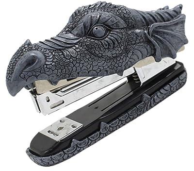 Homoyoyo Dragon Modeling Resin Stapler Decorative Office Stapling Tool Paper Fastener Unique Home and School Supplies