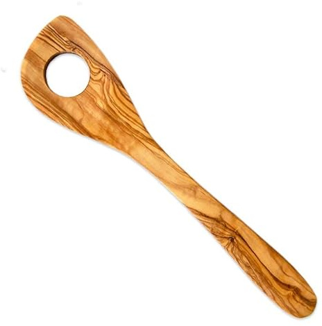 Cuillère à Risotto en Bois d'Olivier, 30 cm, Manche Long, Design Artisanal