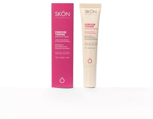 Skön Forever Young ögonkontur fuktgivande och utjämnande med hyaluronsyra och vitamin E, ögonkontur kräm, mörka cirklar förstärkande effekt, hjälper till att minska rynkor och tunna linjer, 15 ml