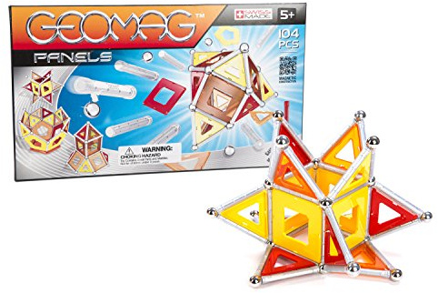 Geomag Panels 104 teile Magnetisches spielzeug für Kinder, Geschenk für Jungen und Mädchen im Alter von 5 6 7 8 9 10 11 12 13 Jahren, magnetische Konstruktionen, Kinderspielzeug