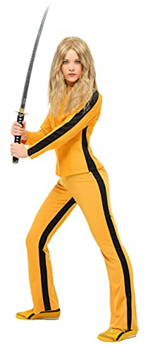 Fun Costumes Adult Kill Bill Halloween, Women's Beatrix Kiddo Kung-Fu Outfit Yellow