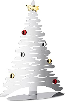 Alessi BM06 Bark for Christmas Weihnachtsschmuck - Edelstahl AISI 430 glänzend poliert mit Magneten aus Porzellan.