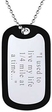 FindChic klassischer Militär Armee Dog Tag Anhänger mit Schwarz Silikon und 60cm Kugelkette Personalisierter Erkennungsmarke Anhänger