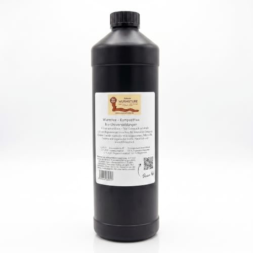 Eckards Wurmstube Wurmtee Komposttee Omas Gemüse-Glück - 1 Liter - Universaldünger - Vegan - Balkonpflanzen Hanf Tomaten Gurken