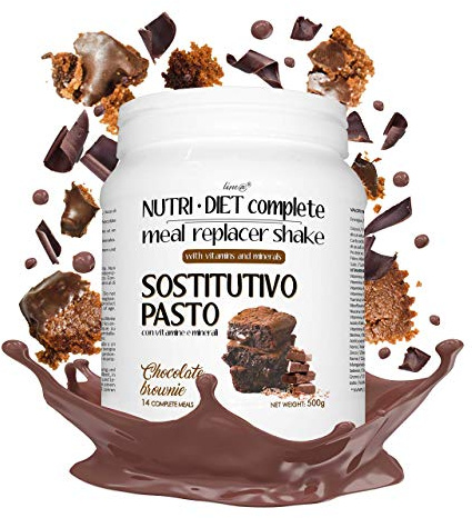 PASTO SOSTITUTIVO NUTRI DIET complete al gusto di BROWNIE al CIOCCOLATO Line@diet | 500g, 14 PASTI completi | ricco di vitamine e minerali