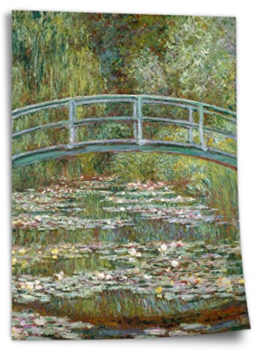 Printistico Poster Claude Monet - japanische Brücke über den Seerosenteich (1899) Kunstdruck ohne Rahmen, Wandbild - A4, A3, A2, A1, A0, XXL - Wohnzimmer, Schlafzimmer, Küche, Deko