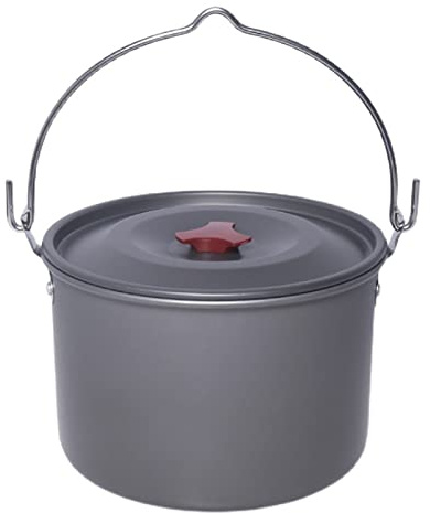 doorslay 4,2 l Camping-Hängetopf Aluminiumoxid-Kochtopf für Rucksackreisen im Freien, Angeln, Wandern