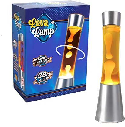 Lampe Lave Enfant Jaune - Lampe A Lave | Lamp à Lave Jaune | Lava Lamp 40 Cm | Magma | Lampes De Chevet Enfant | Cadeau Adulte | Lampes à Mouvement Liquide
