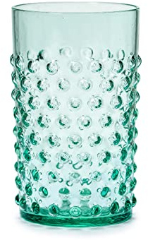 In Flore, Cecilia sprudelndes Kristallglas, 200 ml, blau grün
