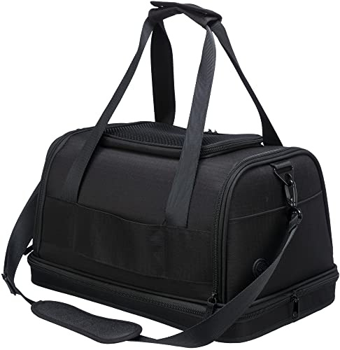 TRIXIE Airline väska presenning, flygplan resväska för hundar, 28 × 25 × 44 cm, svart – 28904