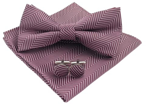 Anilev Fliegen für Herren, originelle Fliegen, handgefertigt, elegante Fliegen für Partys, granatrot, L - Adulto