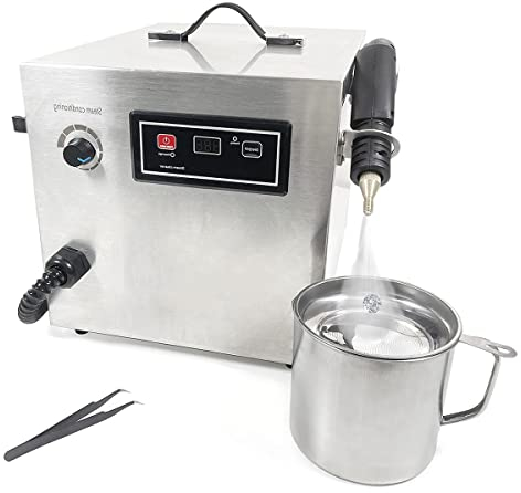 HLGKBY 2000W Professionnel Bijoux Nettoyeur À Vapeur Électrique Gem Rondelle Or Argent Pierre Précieuse Nettoyage À La Vapeur Machine, Acier Inoxydable Commercial Orfèvre Équipement, Aucun Dommage
