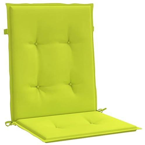 Gecheer 6 STK. Gartenstuhlauflagen, Niedriglehner Auflagen, Stuhlauflage, Stuhlkissen, Sitzauflagen, Sitzkissen, Hellgrün 100x50x3cm