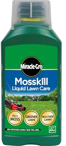 Miracle-Gro Mosskill Liquid Lawn Care, 1 litre concentrate, 67 m² coverage