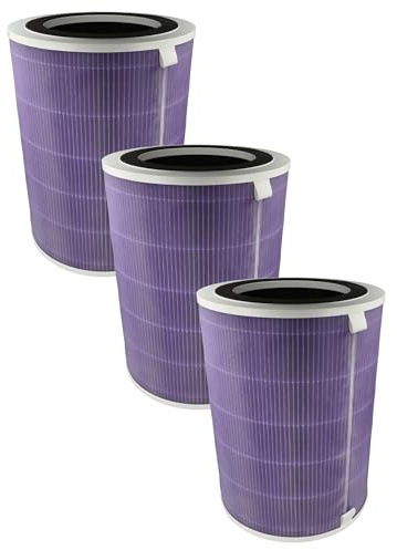 vhbw 3x Luftilter Ersatz für Proscenic A9Mor für Luftreiniger | Kombifilter Vorfilter + HEPA(H13) + Aktivkohle + Silberionenfilter