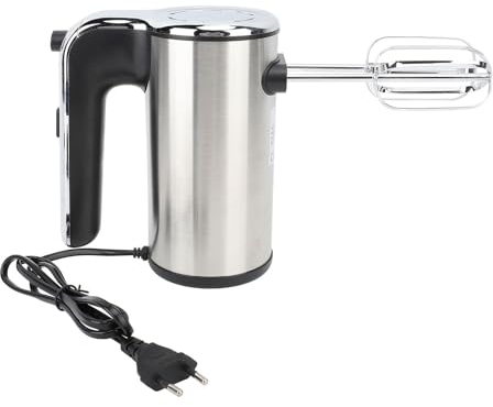 Batidora de Mano Eléctrica, 500W 5 Velocidades Acero Inoxidable Batidora Eléctrica de Mano Batidora de Mano Digital Mezclador de Mano para Azotar Crema Mezcla Ingredientes