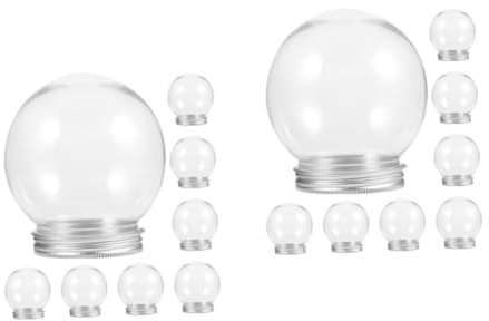 ABOOFAN 16 STK Transparente Schneeballflasche Leere Schneekugel -Set Leere DIY Klare Schneekugel DIY Liefert Prop Schneekugelglas DIY Weihnachtsschnee