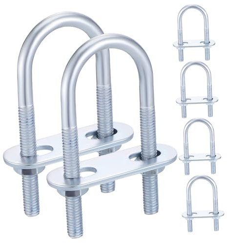 TOPPERFUN 6pcs u Bolts Stainless Steel Assortment Kit Bolts for Hardware Automobiles Trailer