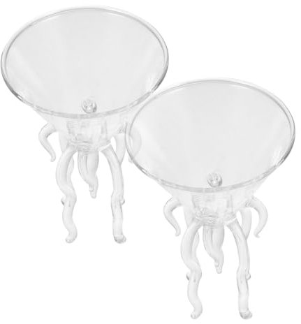 Ciieeo 2pcs Creative Cocktail Glasses Mojito and Martini Glass Set Glass Stemware for Party Drinking and Home Use