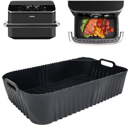 GADITIEK COSORI-silikonbakformar luftfritös 10 liter Dual Blaze TwinFry, återanvändbara silikonbakformar för COSORI fritös 10 l CAF-TF101S-AEU