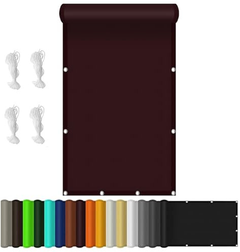 Vela Ombreggiante 3 x 4 m Impermeabile e Resistente Vele Ombreggianti Rettangolare Tende da Sole per Esterno per Esterno, Giardino & Gazebo, Weinrot