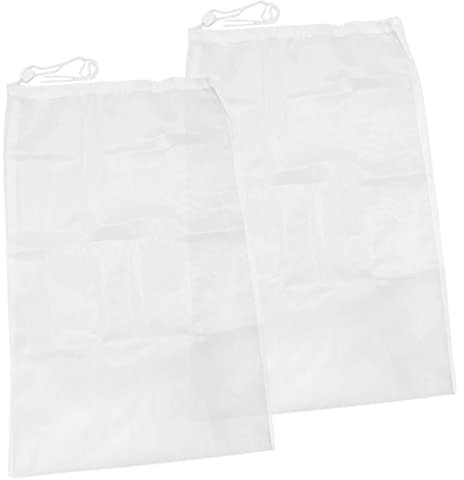 FONDOTIN Pool Vacuum Leaf Bag Set with Pull Lock Cord for Swimming Pool Cleaning Fine Mesh Nylon Net Bag 2 Pieces Sturdy Leaf Collector