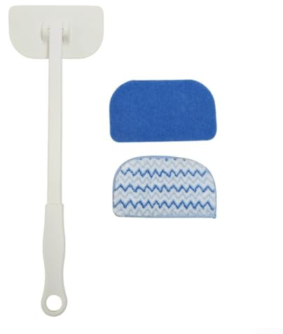 Entgoinggo Long Reach Bathroom Sponge Brush Ladder Design Bathtub Cleaner Multipurpose Wall Tile Floor Scrubber For Glass Surfaces Household Tool(C)
