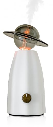 chezArtemis Scarecrow Wasserloser Aroma Diffusor für Aromatherapie | Glas Vernebler mit Jade-Harz-Sockel & Messingknopf, 7-10 Tage Akkulaufzeit kabellos, Flüsterleise <30dB, Duftreichweite 60 m²