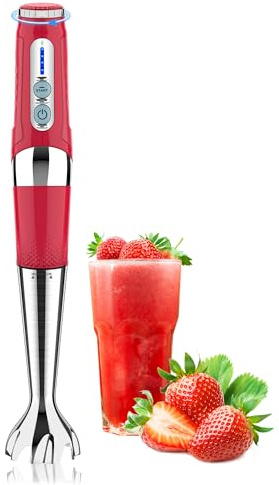 Toogel Frullatore a Immersione Senza Fili, Frullatore a Mano Elettrico con 21 Velocità e 3 Angolo di Regolazione, Ricaricabile USB, Senza BPA e Lavabile in Lavastoviglie per Alimenti per Neonati
