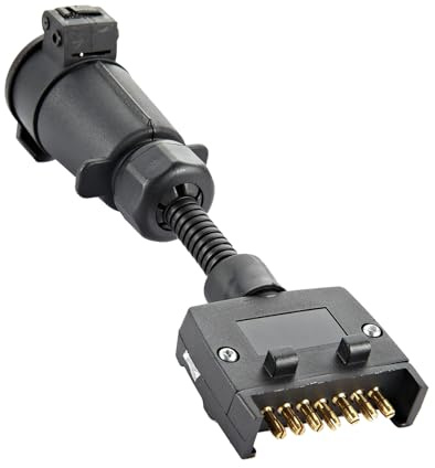 Forte 7 Pin Truck Trailer Socket Trasmissione di energia stabile Forte forza ABS Rimorchio Spine per il rimorchio all'aperto ha bisogno di facile installazione connettore