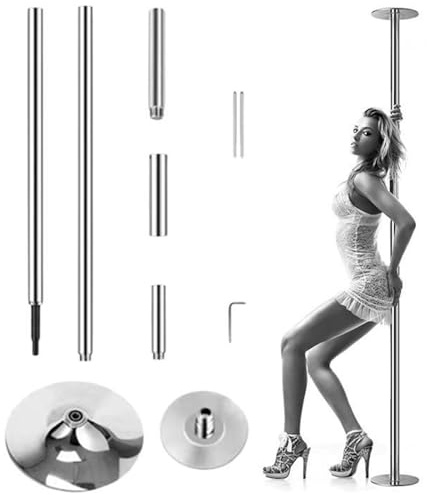 Minglez Poledance Stange Indoor Professionelle, Verlängerte Stripper-Stange für Die Decke, Hochleistungs-Strip-Tanzstange für Wohnungssafes/zu Hause, Drehbare((2.3-2.75m/7.5-9ft) Pole Set)