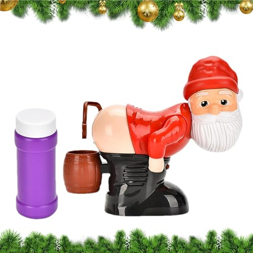 Seifenblasenmaschine für Weihnachtsmann – Seifenblasenmaschine, automatisches Spielzeug für, Familien, Schwimmbad, Poolseite, Summ