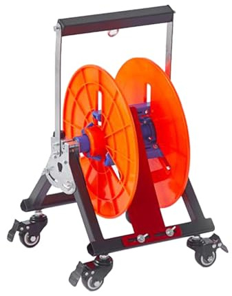 Distributore di Bobine di Filo Pieghevole con Ruote - Distributore di Cavi per Cavi da 1 a 5 Assi, Contiene Fili Quadrati Fino a 6 mm, Ideale per organizzare e riporre Le Bobine