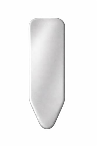 Alpha Aim Premium Metallised Silver Ironing Board Cover 125 × 45 cm – Heat Reflective & Scorch Resistant with Smooth, Luxurious Felt Padding, Fully Elasticated Secure Fit